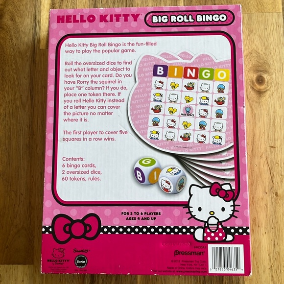 Sanrio Hello Kitty Big Roll Bingo Board Game - Picture 2 of 7